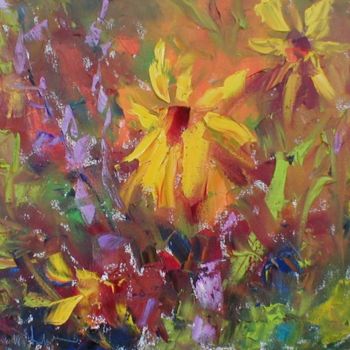 Painting titled "Sunflowers" by Ian Mcandrew, Original Artwork