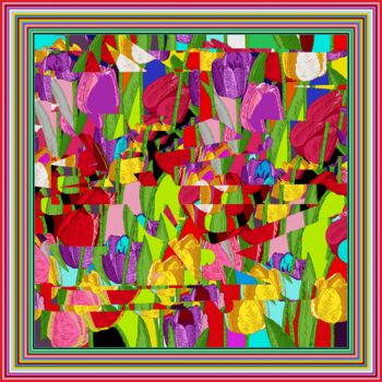 Arte textil titulada "FOULARD ARTISTICI C…" por Iannilli Antonella Laila, Obra de arte original, Tela