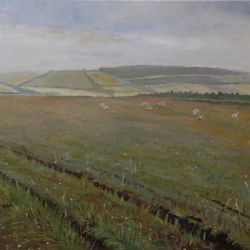 Pittura intitolato "Sheep farm" da Iaroslav Hmelnitki, Opera d'arte originale, Olio