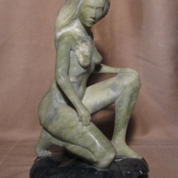 Sculpture titled "Dryade" by Christian Ibanes, Original Artwork, Stone