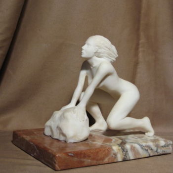 Sculpture titled "Sauvage" by Christian Ibanes, Original Artwork, Stone