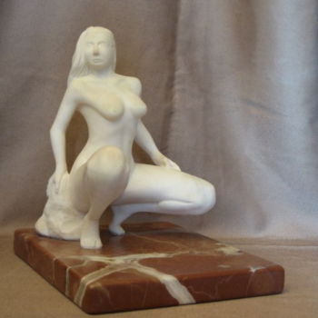 Rzeźba zatytułowany „Dans l'attente” autorstwa Christian Ibanes, Oryginalna praca, Kamień