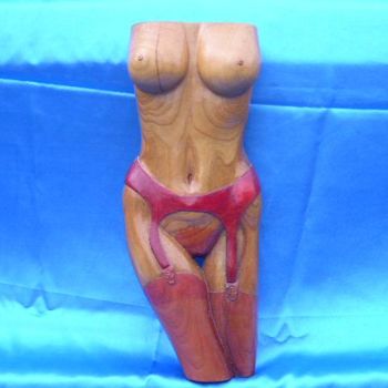 Sculpture titled "frivolité" by Lionel Ibanez, Original Artwork, Wood