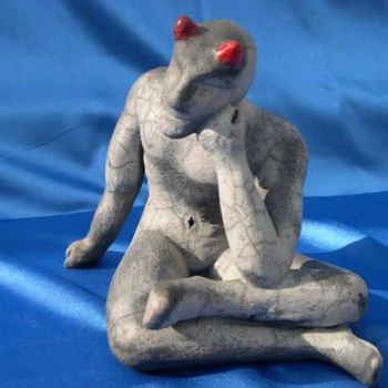 Skulptur mit dem Titel "Diablo" von Lionel Ibanez, Original-Kunstwerk