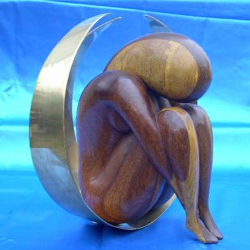 Sculpture intitulée "Introvertie" par Lionel Ibanez, Œuvre d'art originale