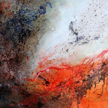 Картина под названием "Timanfaya's volcano…" - Ibeth Muttis, Подлинное произведение искусства, Масло