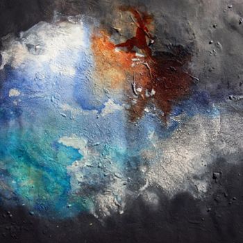 Painting titled "galaxia 2" by Ibeth Muttis, Original Artwork, Oil