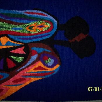 Pittura intitolato "compagnon" da Ibra Ndiaye, Opera d'arte originale