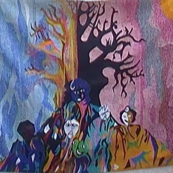 Текстильное искусство под названием "consertation-m-2-10…" - Ibra Ndiaye, Подлинное произведение искусства