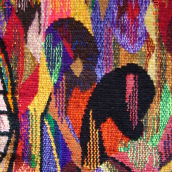 Art textile intitulée "rencontre.jpg" par Ibra Ndiaye, Œuvre d'art originale