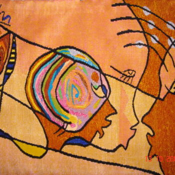 Arte tessile intitolato "rival.jpg" da Ibra Ndiaye, Opera d'arte originale