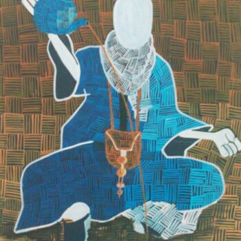 Schilderij getiteld "img-20170818-195223…" door Ibrahim Ballo, Origineel Kunstwerk, Acryl
