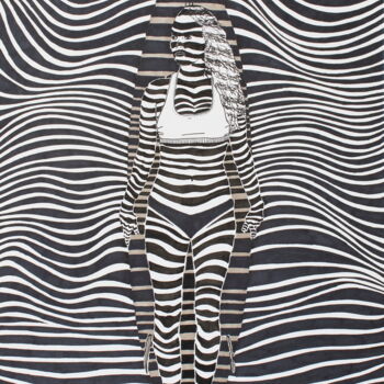 Dessin intitulée "Surf on the lines 2" par Ibrahim Unal, Œuvre d'art originale, Marqueur