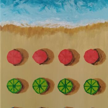Картина под названием "Desolate Beach" - Ibrahim Unal, Подлинное произведение искусства, Акрил