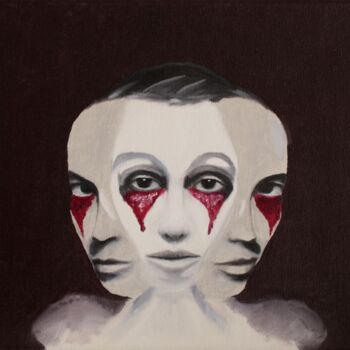 Pittura intitolato "Three Faces" da Ibrahim Unal, Opera d'arte originale, Olio