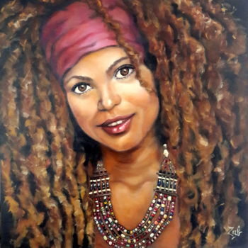 Painting titled "Rastafari" by Isabelle Buisson, Original Artwork, Oil