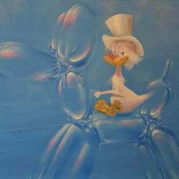 Картина под названием "under the mediterra…" - Iché, Подлинное произведение искусства, Масло Установлен на Деревянная рама д…
