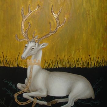 Painting titled "Cerf de Wilton.jpg" by Atelier Erat Olim, Original Artwork