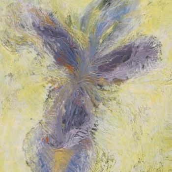 Painting titled "Abstract Iris (mixe…" by Ida-Rally, Original Artwork, Oil