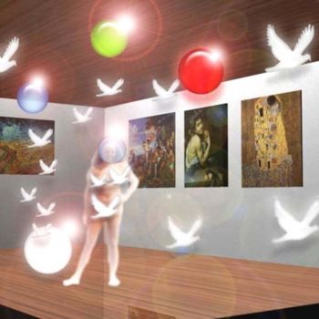 Arte digitale intitolato "Fantasmi in galleria" da Ida Siniscalchi, Opera d'arte originale, Pittura digitale
