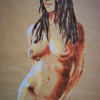 Peinture intitulée "Peinture femme nue…" par Idhem San, Œuvre d'art originale, Huile