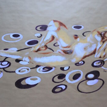 Peinture femme nue "L'Envolée"