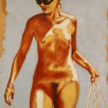 Peinture femme nue" Black sunglasses"