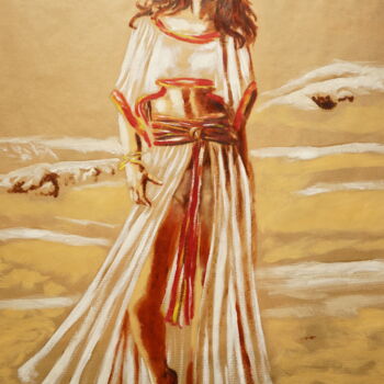 Peinture intitulée "L'esprit du désert" par Idhem San, Œuvre d'art originale, Huile