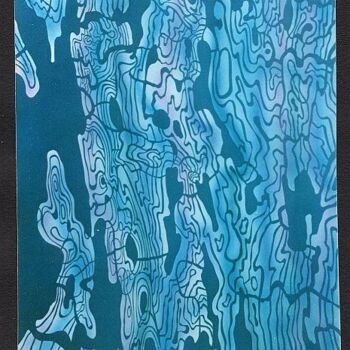 Painting titled "piscine-60x80-600e.…" by Idris Fad, Original Artwork, Other