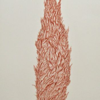 Dessin intitulée "Cypress V" par Isabelle Stagg, Œuvre d'art originale, Encre
