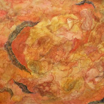 绘画 标题为“Dérivé de Quercus S…” 由Isabelle Stagg, 原创艺术品, 水彩