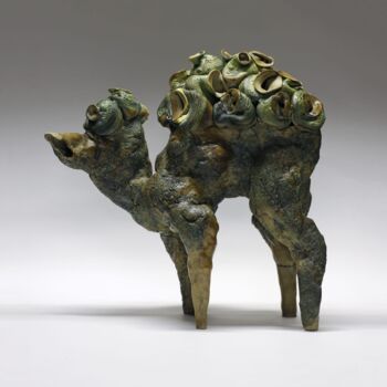 Sculpture titled "Primevère" by Ielizaveta Portnova, Original Artwork, Ceramics