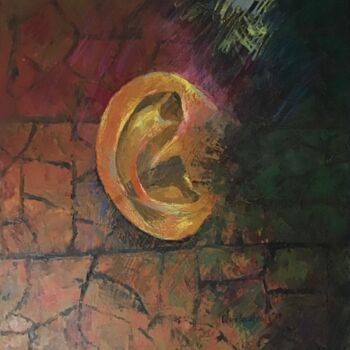 Pintura intitulada "The Silent Listener" por Ifeoluwa Olojede, Obras de arte originais, Óleo