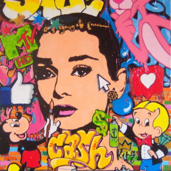 Malerei mit dem Titel "Mickey and Richie i…" von Ignacio Galli, Original-Kunstwerk, Acryl