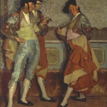 Pintura titulada "Les torerillos du v…" por Ignacio Zuloaga, Obra de arte original, Oleo