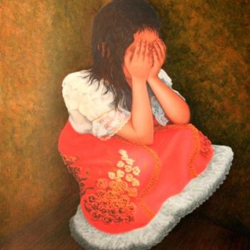 Pittura intitolato "LA TRISTEZA DEL RES…" da Ignacio Monje Pintor Colombiano, Opera d'arte originale