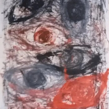 Рисунок под названием "Две собаки.." - Игорь Абрамов, Подлинное произведение искусства, Масло