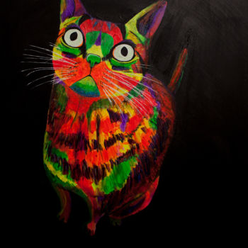 Painting titled "El gato colorao (Ig…" by Igor Aranaz, Original Artwork, Acrylic