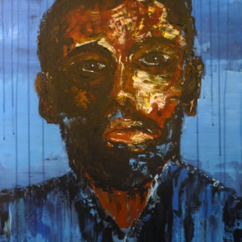 Schilderij getiteld "AUTOPORTRAIT" door Igor Billy, Origineel Kunstwerk, Acryl