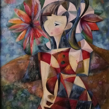 Картина под названием "Актриса Весна" - Игорь Бондаренко, Подлинное произведение искусства, Масло