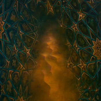 Peinture intitulée "Desert And Stars" par Igor Eliseev, Œuvre d'art originale, Huile