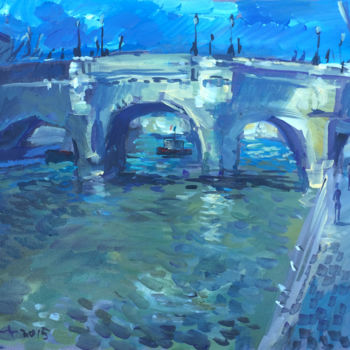 Painting titled "Le pont à Paris.jpg" by Igor Filippov, Original Artwork