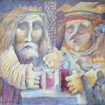 Painting titled "The old friends" by Igor Filippov, Original Artwork, Oil