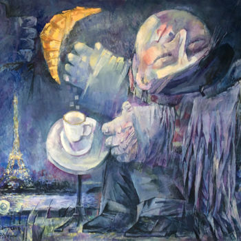Peinture intitulée "The evening coffee" par Igor Filippov, Œuvre d'art originale, Huile