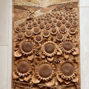 Sculpture intitulée "Sunflowers-1" par Igor Kopachevsky, Œuvre d'art originale, Bois