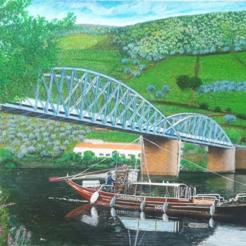 绘画 标题为“river Douro Portugal” 由Igor Kryzhanovskyy, 原创艺术品, 丙烯