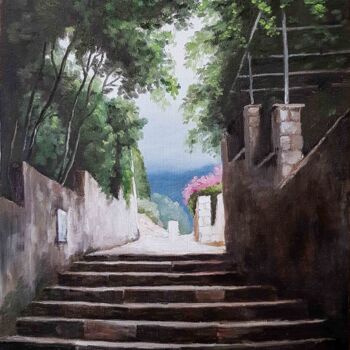 Painting titled "Croatia. Summer." by Igor Makeev, Original Artwork, Oil