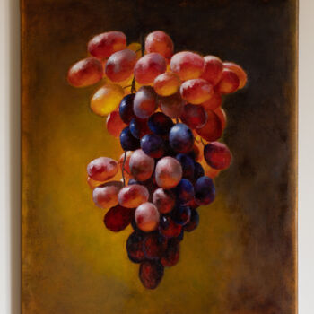 Painting titled "Grapes-4" by Igor Makeev, Original Artwork, Oil