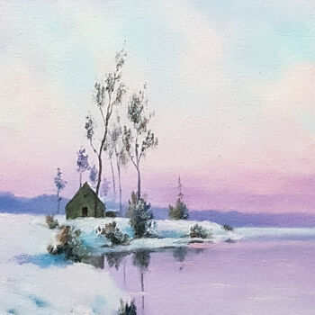 「Winter landscape」というタイトルの絵画 Igor Makeevによって, オリジナルのアートワーク, オイル