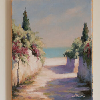 Painting titled "Path to the sea" by Igor Makeev, Original Artwork, Oil